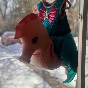 Mermaid riding plush seahorse Costume